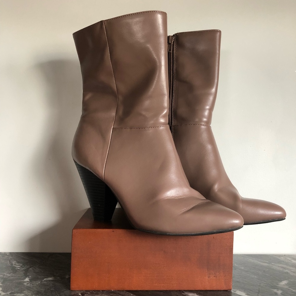 Dusty Brown Ankle Booties